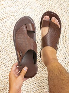 Free Returns ✓ Free Shipping✓. Men Comfortable Slippers Men Slippers Slippers- Men Flip Flops & Slides at SHEIN. Men Outfits Aesthetic, Footwear Photography, Hippie Shoes, Tall Men Fashion, Men Flip Flops, Mens Sandals Casual, Slippers Outfit, Mens Sandals Fashion, Gents Shoes