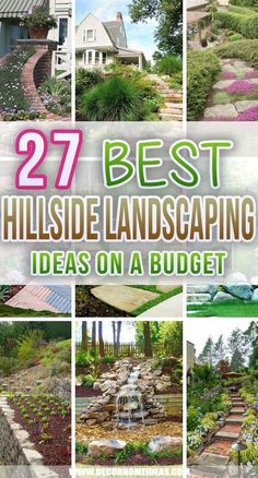 Hillside Landscaping Ideas, Steep Hillside Landscaping, Tiered Landscape, Steep Gardens