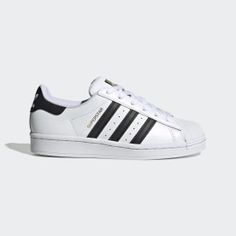 Kids Superstar Core Black and Cloud White Shoes | adidas US Adidas Sleek, Adidas Superstar Women, Superstar Shoes, Adidas Shoes Superstar, Adidas Design, Superstars Shoes, Air Max Thea, Adidas Originals Superstar, Adidas Originals Women