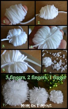 instructions for how to make a pom - pom flower