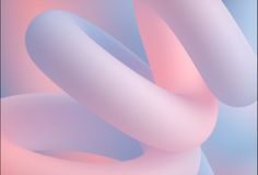 an abstract image of pink and blue shapes