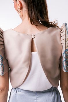 Buy the Bellini Bolero | Modern Filipino Clothing by The Mestizo LA Organza Butterfly, Modern Filipiniana, Filipino Clothing, Filipino Fashion, Filipiniana Dress, Fashion Illustration Collage, Color Embroidery, Detailed Embroidery, Butterfly Sleeves