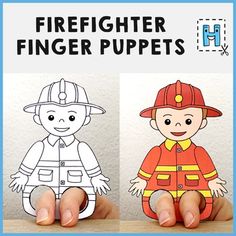 These firefighter finger puppets are a cute career day craft project.These puppets come in 2 sizes, for little kids and bigger kids/adults.There is a male and female firefighter.The colored version included a dark and light skinned option.Buy once and print as many times as you need.These finger puppets are ready to be printed, cut, and enjoyed!-----------------------------------------------------------------------------Your file will be available directly after payment. If you run into any prob Doctor Craft, Fire Safety Crafts, Birthday Pikachu, Fire Safety For Kids, Creative Curriculum Preschool, Firefighter Crafts, Safety Crafts, Pen Pal Kit, Safety Week