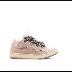 Size 40 Eu Shoes Run True To Size New 2021 Lanvin Unisex Sneakers Elevated Fashion, Lanvin Sneakers, Lanvin Shoes, Light Sneakers, Lace Sneakers, Pink Sneakers, Nike Air Huarache, Lacing Sneakers, Suede Sneakers