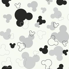 mickey mouse wallpaper with black and white shapes