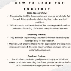 Speak with Polished Confidence: Elevate Your Appearance 🎤👔 Discover the art of looking poised and professional on stage. Unveil tips for impeccable grooming, confident posture, and attire that speaks volumes. Elevate your presence, captivate your audience! #PublicSpeaking #PolishedAppearance #ConfidentPresence #money #mindset #motivation #puttogether Confident Posture, Looking Put Together, Personal Grooming, Good Posture, Feeling Stuck