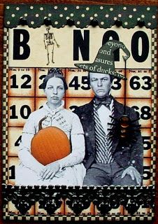 an altered photograph of two people in front of a clock