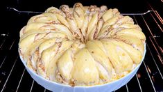 a bundt cake sitting on top of an oven rack