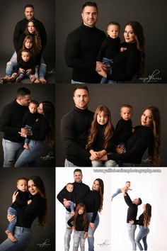 Family Photoshoot Family Shots Ideas, 10 Year Photo Shoot Anniversary Pics, Simple Family Studio Photoshoot, Family Of Three Photo Ideas Studio, Family Photos Backdrop, Professional Family Photos Ideas, Family Picture Ideas Studio, Family Studio Photoshoot Poses