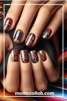 This Cinco de Mayo, let your nails be an extension of the celebration—a vibrant, artistic expression of Mexican culture. Cactus Silhouette, Ombre Background, Folk Art Flowers