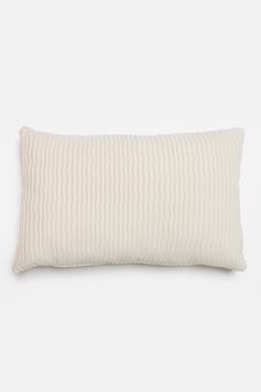 This white velvet lumbar pillow is characterized by a unique wave detailing for a cozy look. Mix and match with pillows of various textures and sizes on your bed or couch or place on your favorite chair to complete your reading nook. Velvet fabric Wave pleating Lumbar pillow Removable cover Indoor use only Pillows On Bed Aesthetic, Coastal Room Decor, Pillows On Bed, Velvet Lumbar Pillow, Art Plants, Apartment Stuff, Coastal Room, Makeover Bedroom, Wooden Console Table