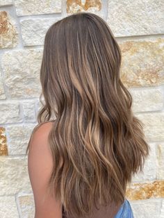 Light Balayage Brunette, Honey Brown Baylage, Light Brown Hair With Teasy Lights, Hair Styles For Tan Skin, Basic Blonde Highlights On Brown Hair, Brown Hair With Low Maintenance Highlights, Brunette With Simple Blonde Highlights, Highlights Not At Root, Low Light Light Brown Hair