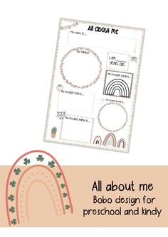 an all about me booklet for preschool and kind