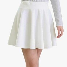 Casual Mini Stretch Waist Flared Plain Pleated Skirt- White Nwt Product Details Fabric Type 90% Polyester, 10% Spandex Care Instructions Machine Wash Closure Type Pull On Length Mini About This Item * Fabric: 95% Polyester +5% Spandex. * Elasticated Waist Can Be Stretch & Soft Plates Are Waist To Hem. * Comfortable Stretchy Fabric,Easy To Put On * Occasion: Casual, School, Office, Dates, Parties,Velma Costume,Cosplay Skirt Mini Skater Skirt, Flared Mini Skirt, Birthday List, Pleated Shorts, White Skirt, Outfit Combinations, Womens Basic, Sleek Look, Cozy Knits