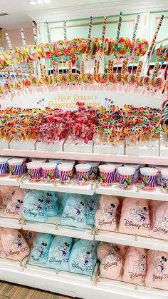 a display in a store filled with lots of candy