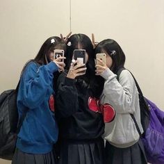 Three Girls, Taking Pictures, Mirror