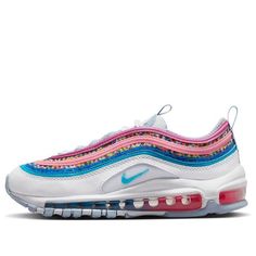 (GS) Nike Air Max 97 SE 'Bright Colors!' DV7550-100 (SNKR/Casual/Low Top/Non-Slip/Wear-resistant) Nike Air Max 97, Bright Colors, Low Top, Air Max, Nike Air Max, Nike Air, Nike, Sneakers, How To Wear