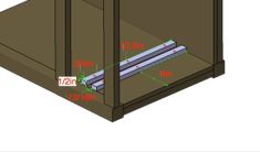 the height of a cabinet with measurements for each door and bottom section, including an opening to