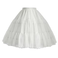 Olivia Mark - Lolita Skirt with Adjustable Hoop Skirt Frame, Enhancing Your Outfit with Quality and Value White Prom Dress Short, Strawberry Shortcake Costume, Fluffy Layers, Prom Dress Short, Beach Wrap Skirt, White Prom, Bodycon Midi Skirt, Hoop Skirt, Tulle Tutu Skirt