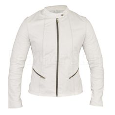 White is such a happening color. And for tough bikers like you, it’s the perfect oomph factor. While winters are all about vibrant colors, don’t leave this white brando jacket behind. Because different is beautiful! So, if you’ve millions of jackets already lying in your wardrobe, this white statement piece is ready to overpower them all. Wear it casually or formally; comfort is guaranteed. Grab your white jacket and forget your worries. Motorcycle Leather Jacket, White Leather Jacket, Maxi Rok, Biker Jackets, Real Leather Jacket, Motorcycle Leather, Leather Skin, Biker Leather, Emily Ratajkowski