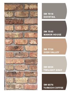 a brick wall with different colors and sizes