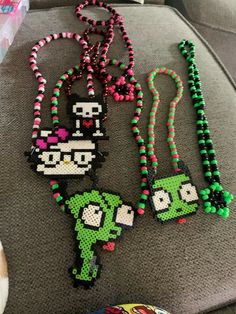 Kandi Cuff With Perler, Scenecore Jewelry, Perler Kandi Bracelet, Scene Diy Accessories, Scene Kid Accessories, Scene Kandi Ideas, Scene Kandi Bracelets Ideas, Scene Accessories Diy, Diy Scene Accessories