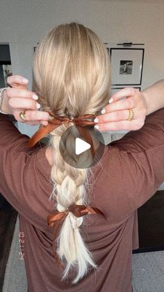 Braidstyles Hairstyles, Hairstyles Bow, Bow Season, Inspo Hair, Fall Hairstyles, Bow Hairstyle, Hairstyles Braids