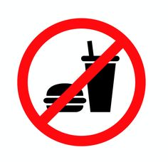 a no food and drink sign on a white background