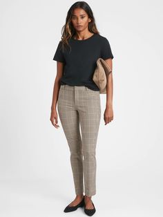 Petite Mid-Rise Skinny Sloan Pant | Banana Republic Dry Cleaners, The Modern, Banana Republic, Stretch Fabric, Capri Pants, Khaki Pants, Mid Rise, Pants For Women, Slim Fit