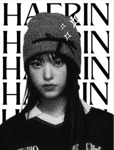 a woman wearing a hat with the words haffinn in hi - fi on it