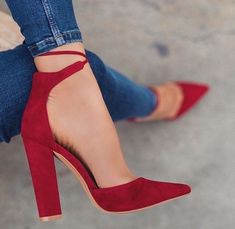 Hak Tinggi, Shoes Heels Classy, Shoes Sneakers Nike, Red High Heels, Fancy Shoes, Combat Boot, Red High