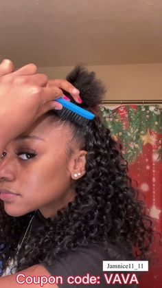 🦋No Leave Out Tutorial: Quick Weave Half Up Half Down Natural Style Ft.#ELFINHAIR Review Half Braids Half Quick Weave Curly, Half Up Half Down Quick Weave Natural Hair, Half Up Half Down Hair Bob Black Women, Half Up Half Down Hairstyles Sew In, Curly Hairstyles Quick Weave, Up And Down Ponytail, Quick Weave Ponytails For Black Women, Short Curly Half Up Half Down Weave, Quick Hairstyles For Black Women Weave