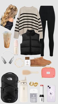 Cute Outfits For School With Leggings, Teen Outfits, Casual Preppy Outfits, Fall Theme, Trendy Outfits For Teens, Cute Outfits For School, Cute Preppy Outfits, Causual Outfits, Drugstore Makeup