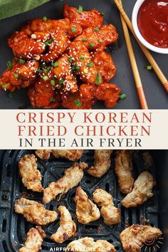 crispy korean fried chicken in the air fryer