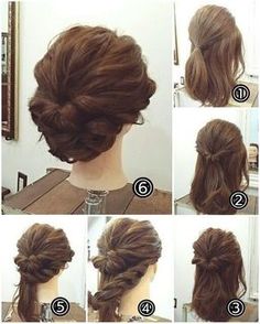 Easy To Do Hairstyles, Low Bun Hairstyles, Updo Hairstyle, Super Hair, Short Hairstyle, Braided Updo, Formal Hairstyles