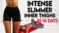 This is an intense slimmer inner thighs and lose thigh fat in 14 days, 10 minute home workout. These slim inner thigh fat loss exercises will show you how to... Thigh Fat Loss, 10 Min Workout, Trening Fitness, Lose Belly Fat Workout, Thigh Fat