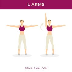 a woman doing an arm stretch with the text, how to do arms and legs