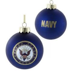 US Navy™ Glass Ball Christmas Ornament - Chesapeake Bay Goods Tree Dazzler, Navy Ball, Military Ornaments, Navy Emblem, Navy Christmas, Patriotic Art, Navy Logo, Glass Paint, Glass Ball Ornaments