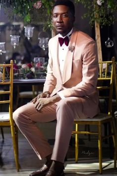 Barret Trendy Pink Shawl Lapel Bespoke Men Suits For Wedding Fitted Notch Lapel Tuxedo For Wedding, Fitted Pink Wedding Suits, Pink Fitted Wedding Suit, Fitted Pink Tuxedo For Groom, Pink Fitted Tuxedo For Groom, Elegant Pink Groom's Suit, Classic Pink Wedding Suit, Elegant Pink Tuxedo For Semi-formal Occasions, Elegant Pink Semi-formal Tuxedo