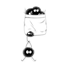 two black and white images with eyes sticking out of the bottom of each one's pants