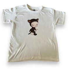 handmade<3 youth size XS (fits women's XS-S, baby tee fit) youth size S (women's S-M) Yoshitomo Nara, Baby T Shirts, Nara, Dream Clothes, Cat Design, Cool Tees, Baby Tee, Infant Tees, Diy Clothes