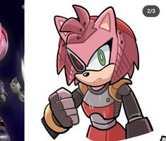 sonic the hedgehog is holding his fist up