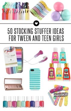 Great ideas for stocking stuffers for teen and tween girls. These are also perfect ideas for gifts for your daughters to give their friends. Great list for small Christmas gifts! Cousin Gifts, Small Christmas Gifts, Birthday Candy, Candy Cards, Christmas Gifts For Girls, Gift List