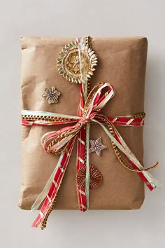 Effortlessly adorn every gift with this wrap set featuring vintage-inspired ribbons and handmade holiday embellishments to add the coolest finishing touch to your gift wrap collection. | Skippy Cotton Gift Wrapping Bundle at Free People in Combo 1 Handmade Soap Packaging, Handmade Wrapping Paper, Brown Paper Wrapping, Neighbor Christmas Gifts, Coworkers Christmas, Wrapping Inspiration, Cookie Boxes, Gift Wrapping Inspiration, Easy Christmas Gifts