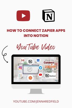 a computer screen with the text how to connect zapier apps into notifications