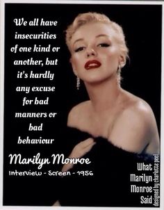 marilyn monroe quote on black and white background