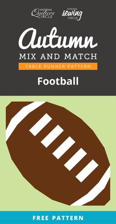 a football poster with the words autumn mix and match in different font styles on it