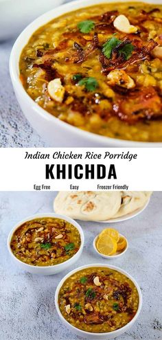 Khichda is a savory recipe, made with chicken, rice, lentils, and aromatic spices. This wholesome one-pot meal is easy to make in a slow cooker or instant pot and is a great introduction to Indian cuisine. Packed with fiber, protein, and healthy fats, it's the perfect comfort food for cold days. Learn how to make this delicious and nourishing dish at home. Food For Cold Days, Chicken Rice Porridge, Meals To Make With Chicken, Methi Chicken, Rice Lentils, Gujarati Cuisine, Biryani Rice, Savory Recipe, Rice Porridge