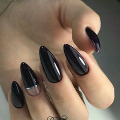 Unghie Nail Art, Beauty Nails Design, Black Nail Designs, Nails Polish, Dark Nails, Beautiful Nail Art, Fancy Nails, Nail Polishes, Cool Nail Art