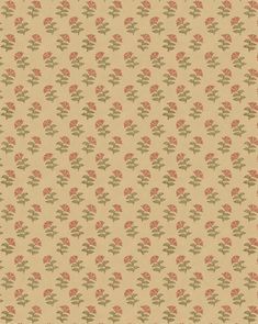 an old fashioned wallpaper with pink flowers on it